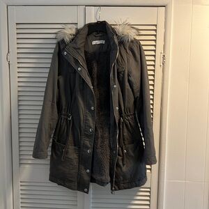 New York & Company gray parka size S